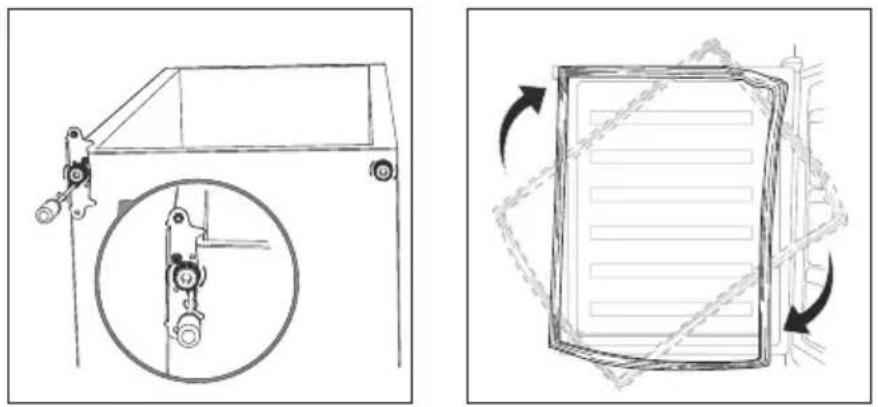 ETNA VV2143WIT - Changing the side on which the door opens - 9
