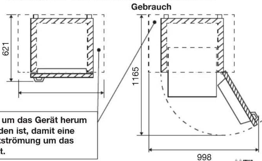 Gebrauch 621 1165 998 um das Gerät herum den ist, damit eine strömung um das t.