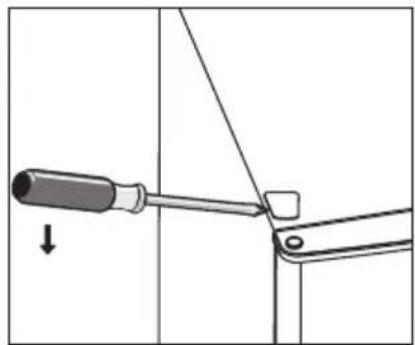 ETNA VV2143WIT - Changing the side on which the door opens - 4