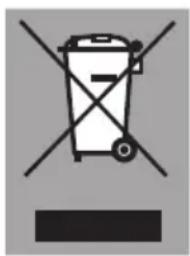 Prohibition sign with a trash bin and crossed-out lines, indicating no waste or discharge.