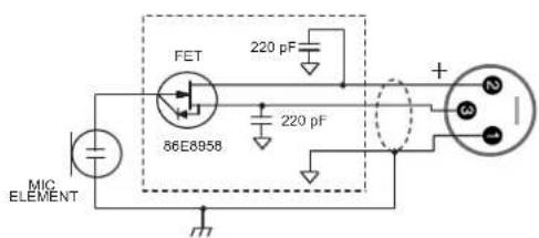 FET 86E8958 220 pF 220 pF + M M MIC ELEMENT