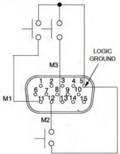 M3 LOGIC GROUND 1 2 3 4 5 6 7 8 9 10 11 12 13 14 15 M1 M2