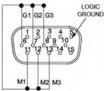 G1 G2 G3 LOGIC GROUND 1 2 3 4 5 6 7 8 9 10 11 12 13 14 15 M1 M2 M3