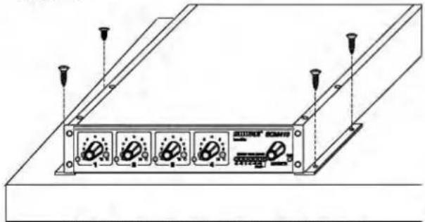 SHURE SCM410 - Montage d'un mélangeur UNIQUE (demi-rack) - 8