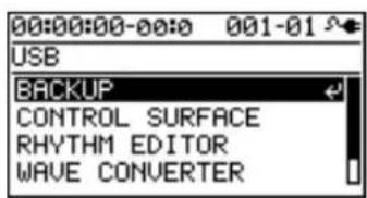 00:00:00-00:0 001-01 USB BACKUP CONTROL SURFACE RHYTHM EDITOR WAVE CONVERTER