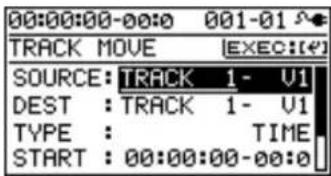 00:00:00-00:0 001-01 S TRACK MOVE [EXEC:(e) SOURCE: TRACK 1 - U1 DEST : TRACK 1 - U1 TYPE : TIME START : 00:00:00-00:0