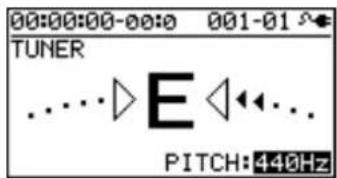 00:00:00-00:0 001-01 TUNER ....E PITCH: 440Hz