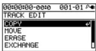 00:00:00-00:0 001-01 TRACK EDIT COPY MOVE ERASE EXCHANGE