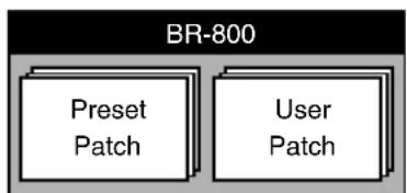 BR-800 Preset Patch User Patch