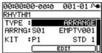00:00:00-00:0 001-01 RHYTHM TYPE : ARRANGE ARRNG: S01 EMPTY001 KIT :P1 STD 1 EDIT