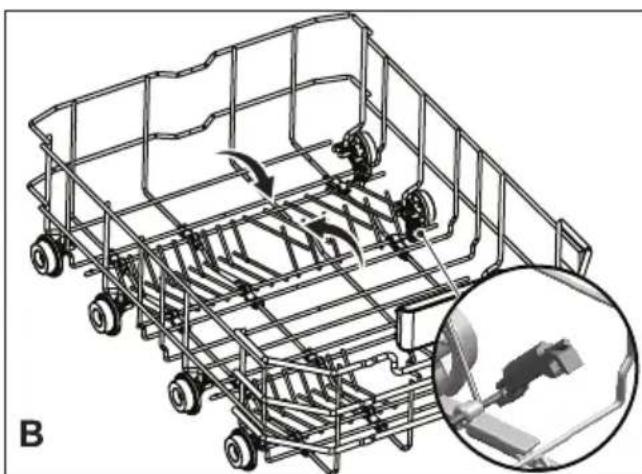 TEKA DFI 44700 - Einklappbare Geschirrhalter am unteren Korb - 2