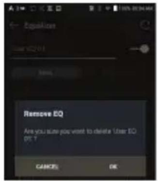 Astell&Kern KANN Alpha - Deleting a Custom Equalizer Setting - 2