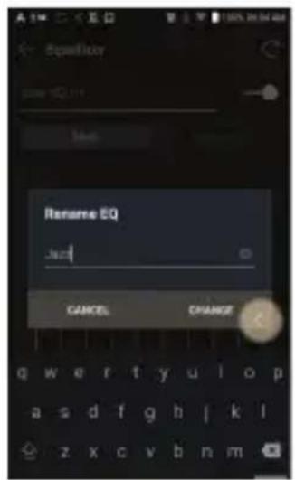 Astell&Kern KANN Alpha - Renaming a Custom Equalizer Setting - 1