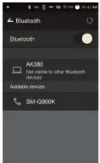 Astell&Kern AK380 - Turning Bluetooth On/Off - 1