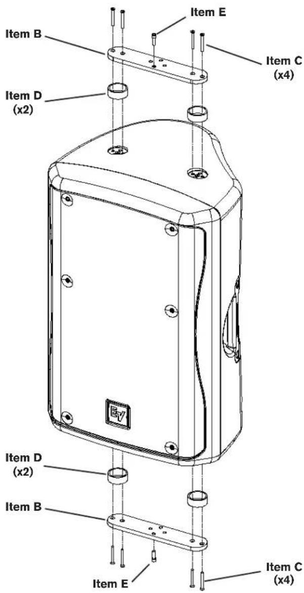 ELECTRO-VOICE ZX3-60 - MB3 Wall/Ceiling Mounting Bracket Kit - 4