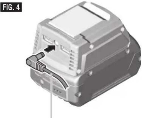 BOSCH GAA18V-24N - CONNECTING THE HEATED JACKET POWER CABLE (SEE FIGURE 4) - 2