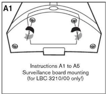 A1 Instructions A1 to A5 Surveillance board mounting (for LBC 3210/00 only!