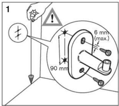 1 90 mm 6 mm (max.)