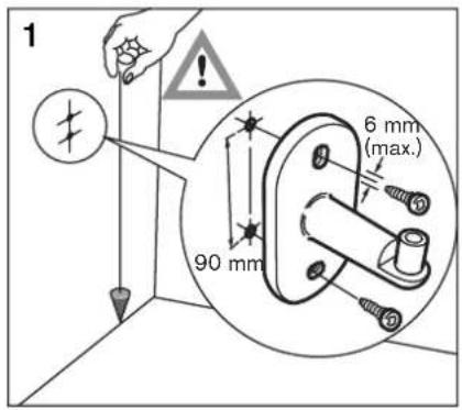 1 90 mm 6 mm (max.)