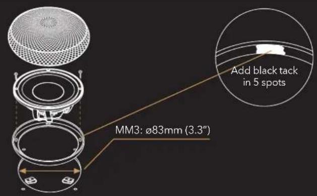 Morel Elate Carbon MW6 - Woofer, Midrange and Alto Tweeter mounting - 3