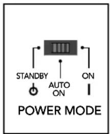 STANDBY AUTO ON ON POWER MODE