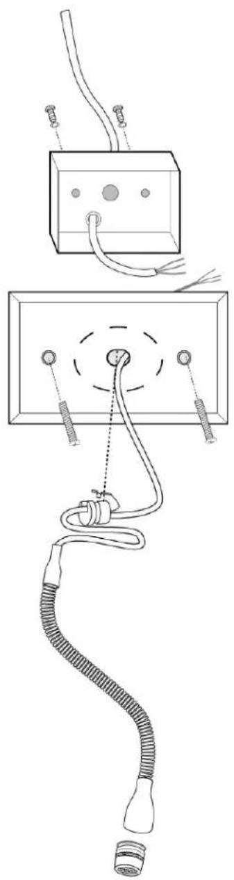 SHURE Microflex Overhead MX202 - Anbringung des plattenmontierten Vorverstärkers - 1