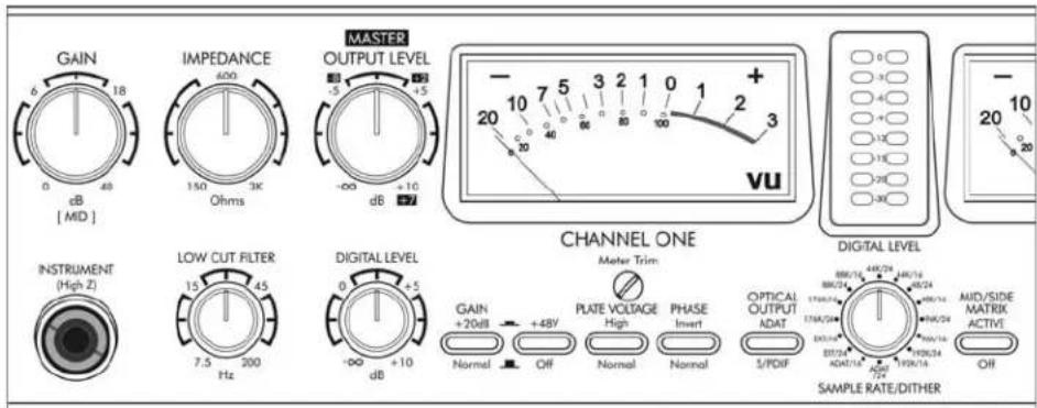 ART Digital MPA II - FRONT PANEL CONNECTIONS AND CONTROLS - 1
