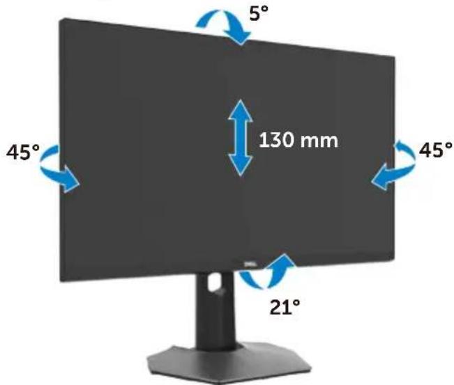 DELL S Series S2721DGFA - Neigen, schwenken und Höhe verstellen - 1