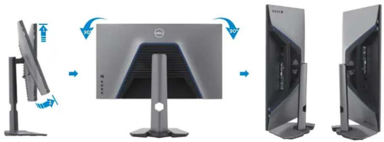 DELL S Series S2721DGFA - Display drehen - 1