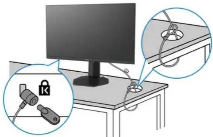 DELL S Series S2721DGFA - Monitor mit Kensington-Schloss sichern (optional) - 1