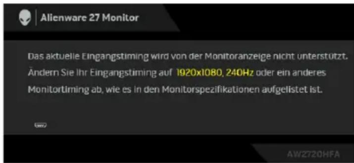 ALIENWARE AW2720HFA - OSD-Warnmeldung - 1