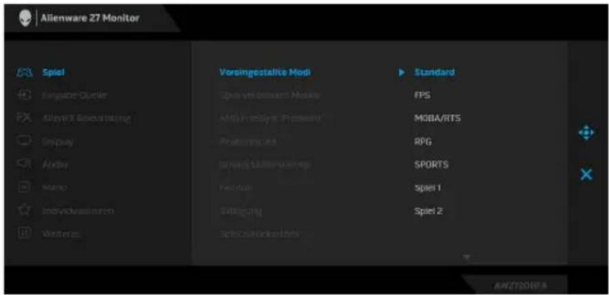 ALIENWARE AW2720HFA - Voreingestellte Modi - 1