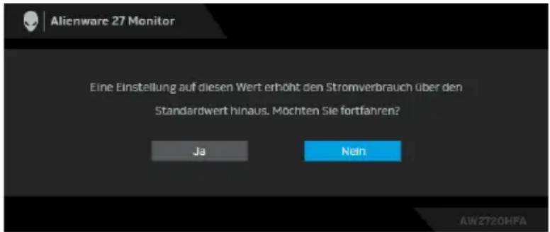 ALIENWARE AW2720HFA - OSD-Warnmeldung - 4