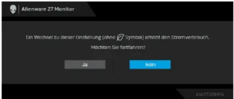 ALIENWARE AW2720HFA - OSD-Warnmeldung - 6