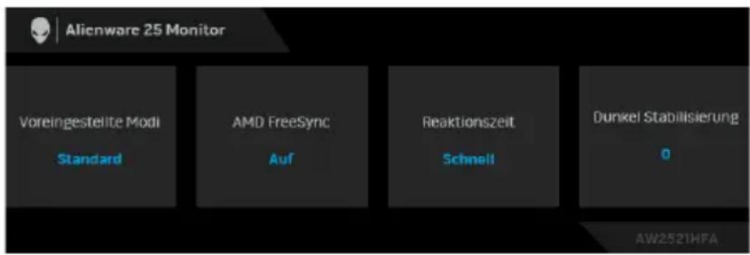 ALIENWARE AW2521HFLA - Hintere Bedienfeldtasten verwenden - 7