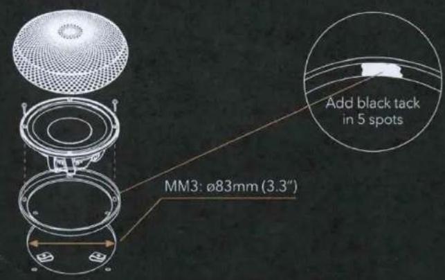 Morel MXT280C - Woofer, Midrange and Alto Tweeter mounting - 2