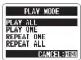 ZOOM H2next - Changing the play mode - 4