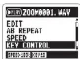 ZOOM H2next - Adjusting the playback pitch (KEY CONTROL) - 1