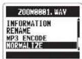 ZOOM H2next - Normalizing WAV fi les - 6