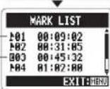 ZOOM H2next - Checking track marks WAV fi les only - 5