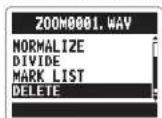 ZOOM H2next - Deleting fi les - 4