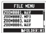 ZOOM H2next - Deleting fi les - 3