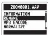 ZOOM H2next - Changing fi le names Stereo fi les only - 4