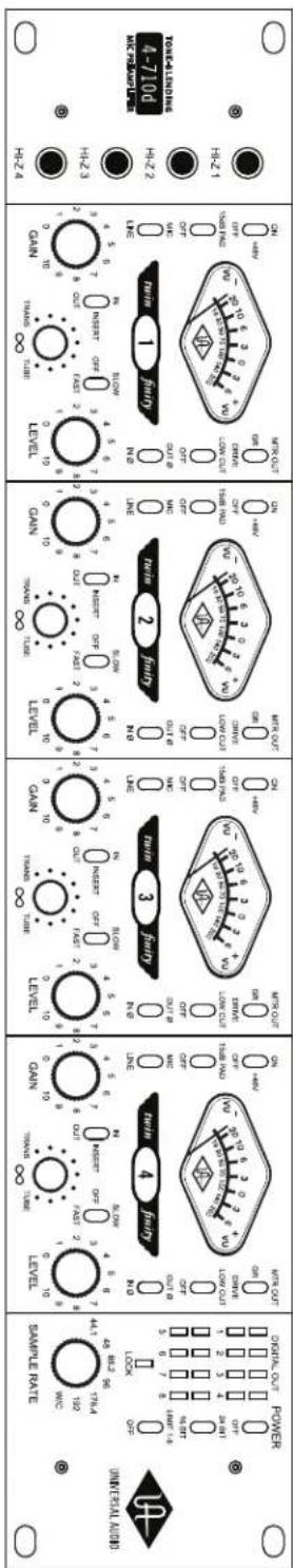 Universal Audio 4-710D - Session Recall Sheet - 2