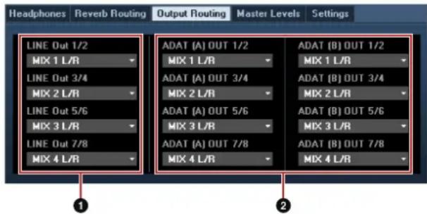 STEINBERG UR824 - Output-Routing-Fenster - 1