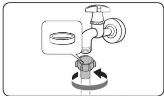 SAMSUNG WD90TA046BE - Connecting to a threaded water tap - 1