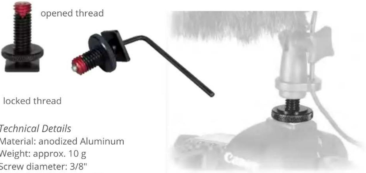 Ambient TinyMike ATM216 - Mounting Adaptor for 3/8" female Threads - 1
