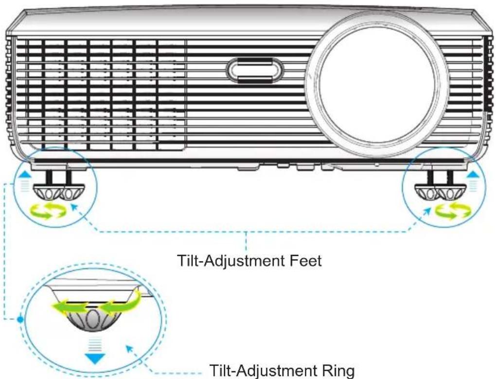 Tilt-Adjustment Feet Tilt-Adjustment Ring