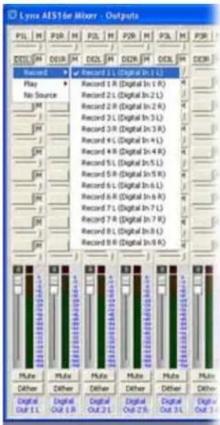 LYNX AES16e-50 - Output Monitor Source Buttons - 1
