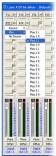 LYNX AES16e-50 - Playback Routing and Mixing - 2